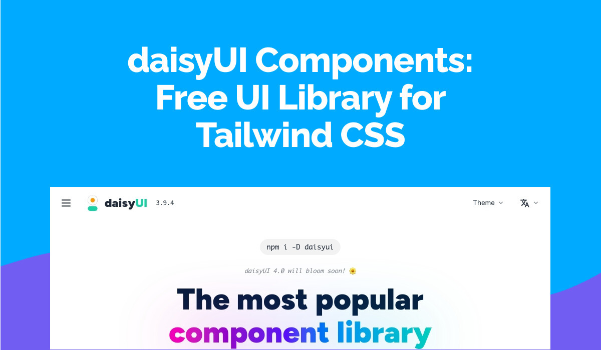 daisyUI Components: Free UI Library for Tailwind CSS