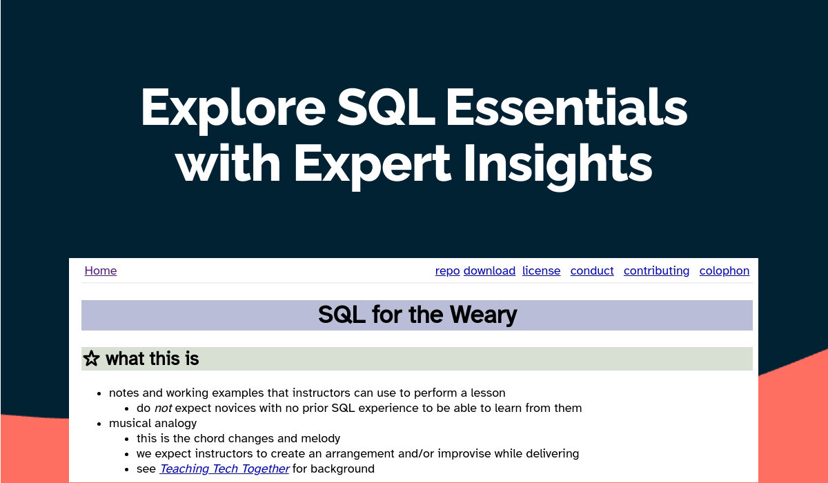 Explore SQL Essentials with Expert Insights