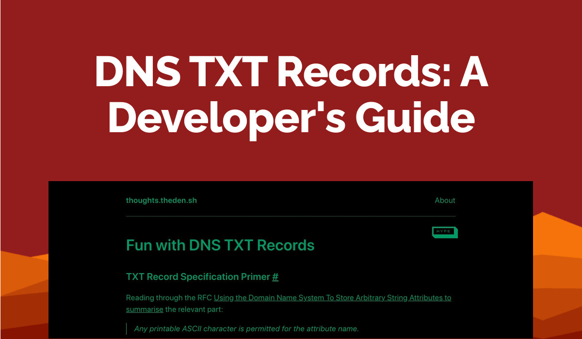 DNS TXT Records: A Developer's Guide