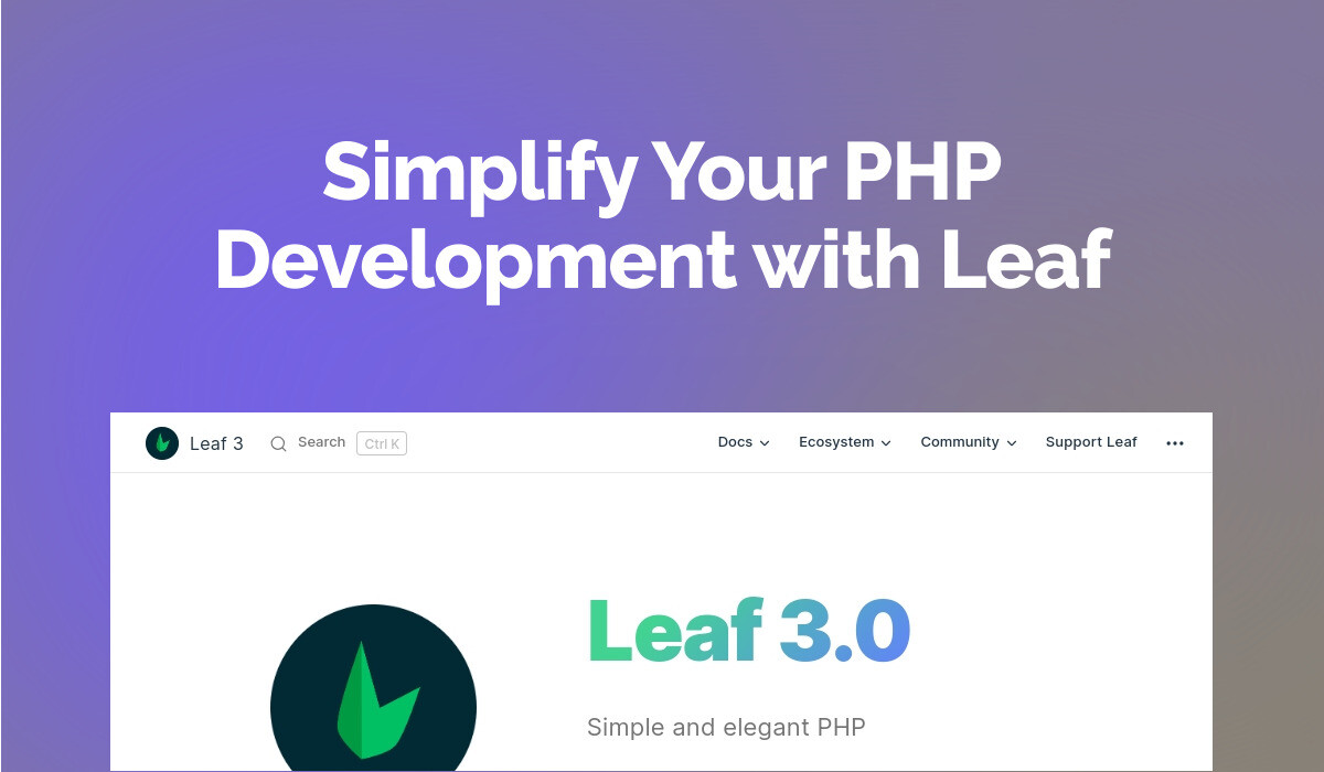 Simplify Your PHP Development with Leaf