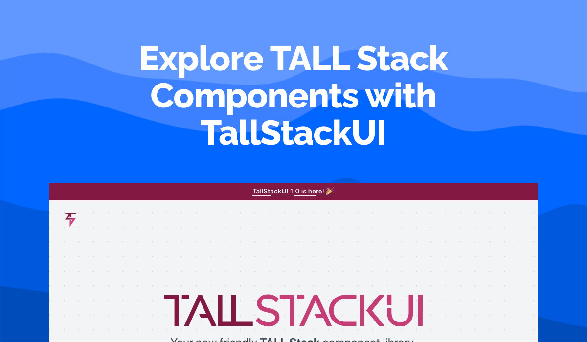 Explore TALL Stack Components with TallStackUI