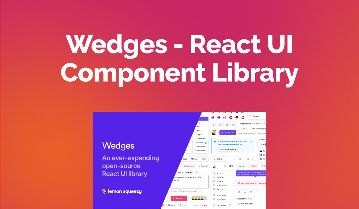 Wedges - React UI Component Library