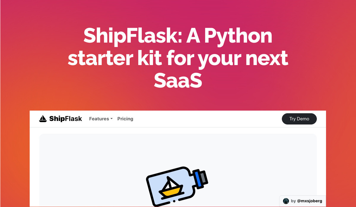ShipFlask: A Python starter kit for your next SaaS