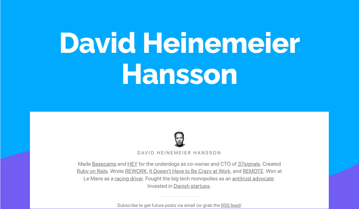 David Heinemeier Hansson