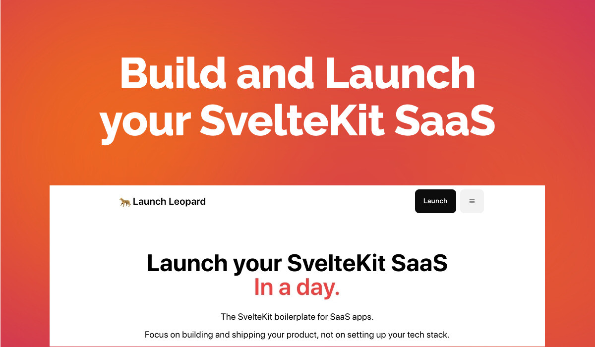 Build and Launch your SvelteKit SaaS