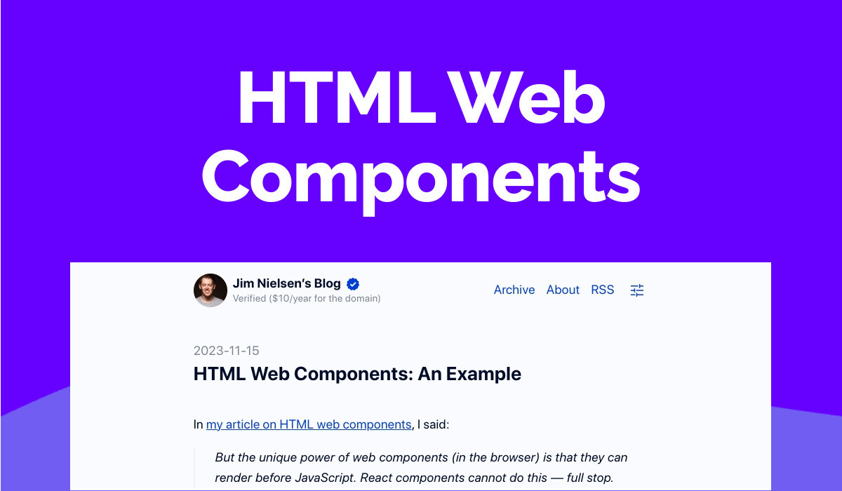 HTML Web Components